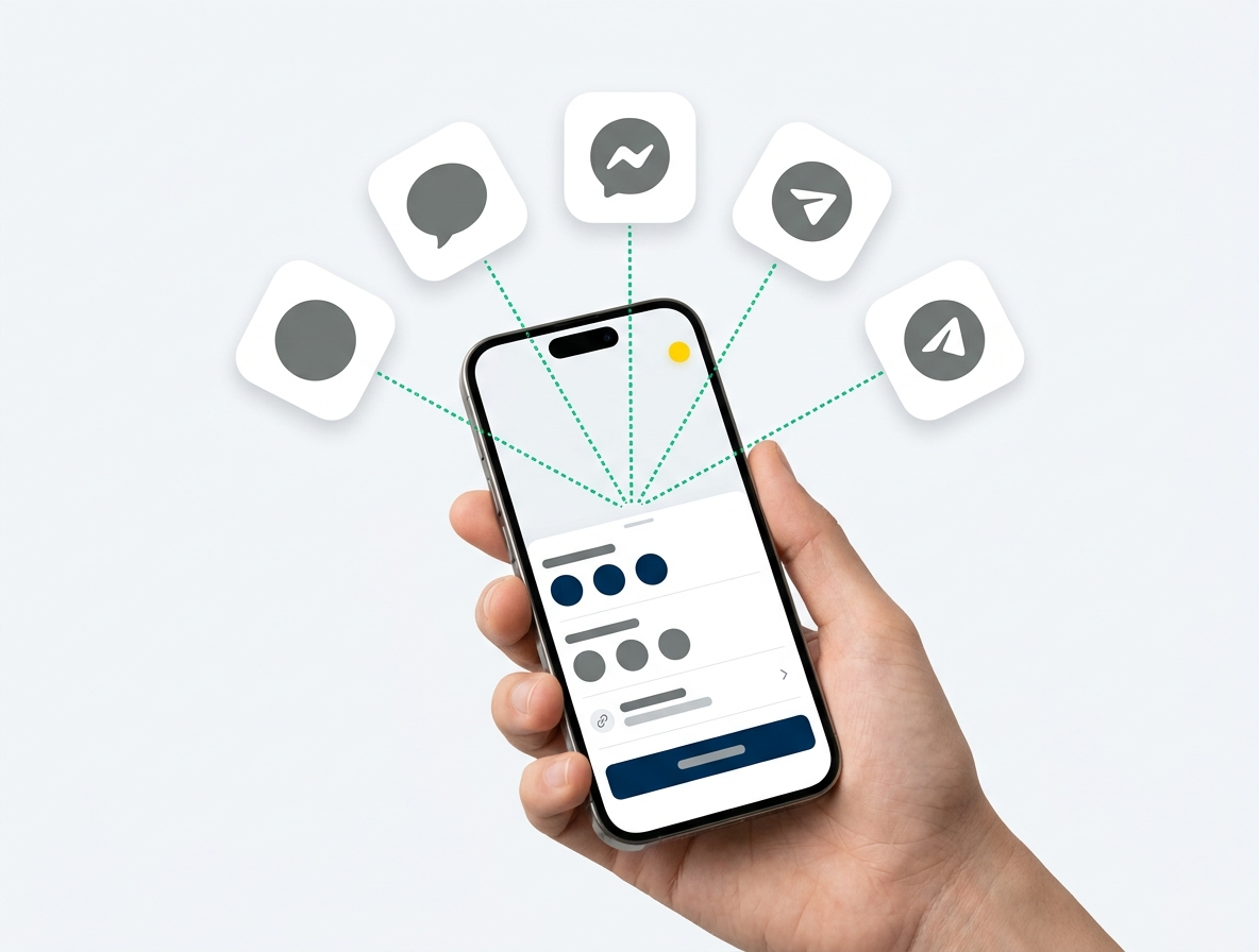 Payment link shared across chat and social